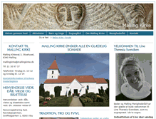 Tablet Screenshot of mallingkirke.dk